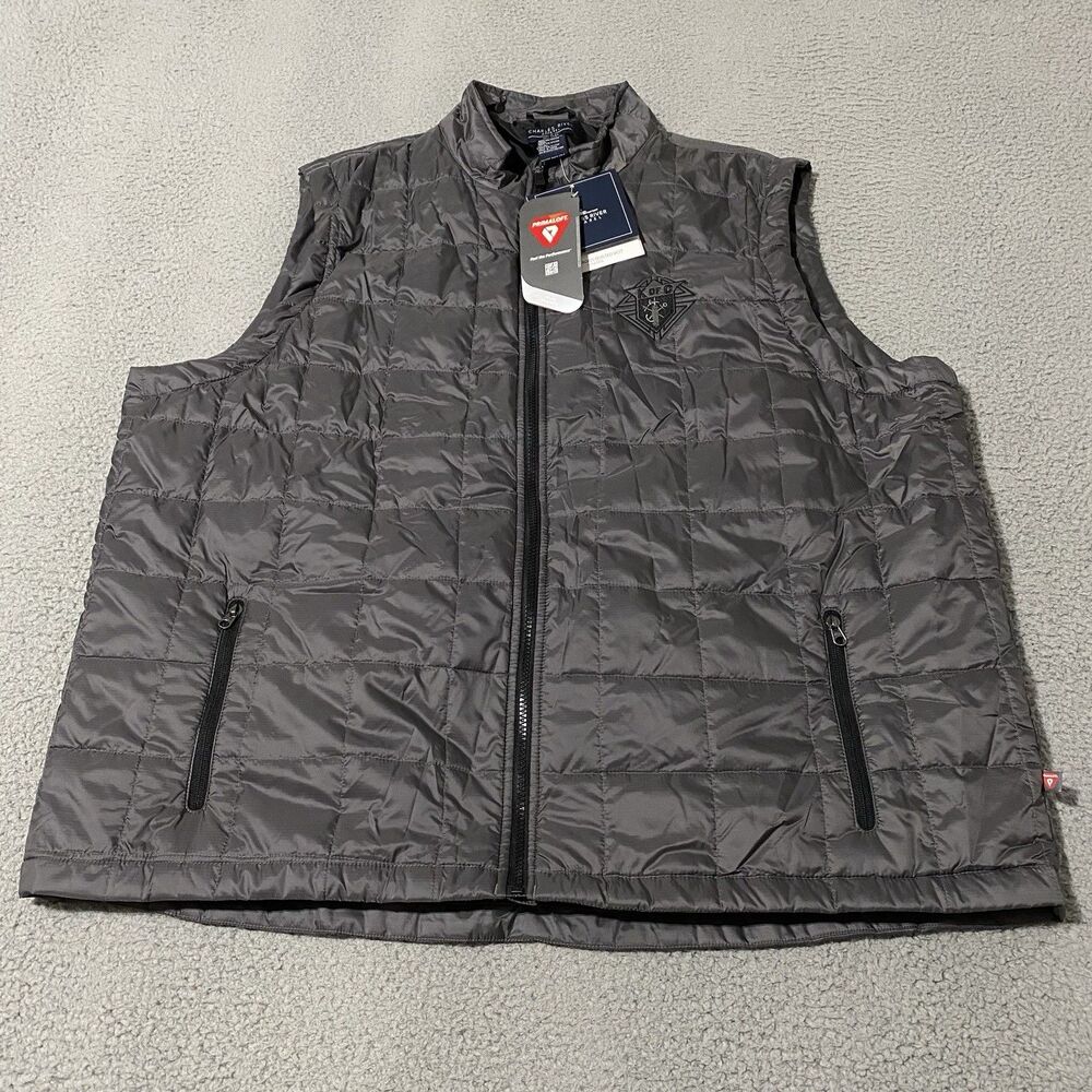 Knights of Columbus Vest Men 3XL Gray Primaloft Puffer Charles River Apparel NEW